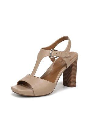 Women's T-Strap Platform Block Heel Sandals Faux Leather Dress Sandal